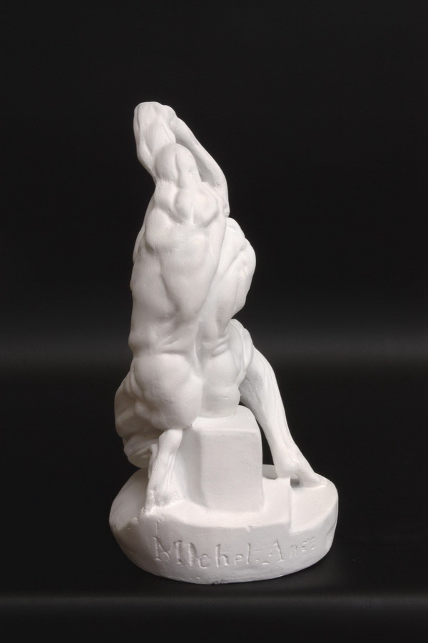 Гипсовая фигура Экорше  Микеланджело. Вид со спины