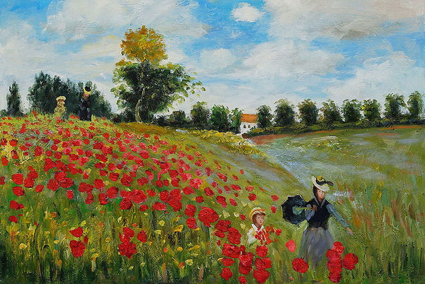 Маковое поле (Аржантей) (1873)  Музей Орсе. Клод Моне.