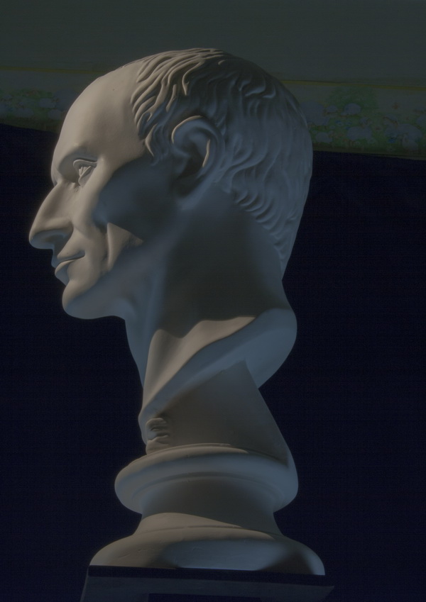 Гипсовая копия головы Гай Юлия Цезаря в профиль слева