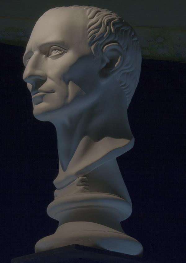 Гипсовая копия головы Гай Юлия Цезаря в профиль слева