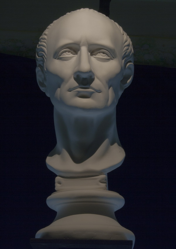 Гипсовая копия головы Гай Юлия Цезаря в анфас