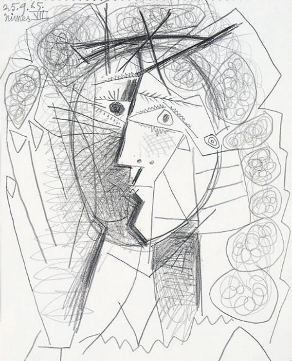 Пабло Пикассо. "Голова женщины" 1965 года