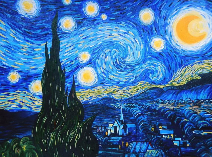 Картина Ван Гога: Звездная ночь