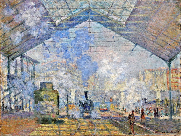 Вокзал Сен-Лазар (1877) Музей Орсе, Париж. Клод Моне.