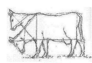 Рисование животных. Рисунок коровы