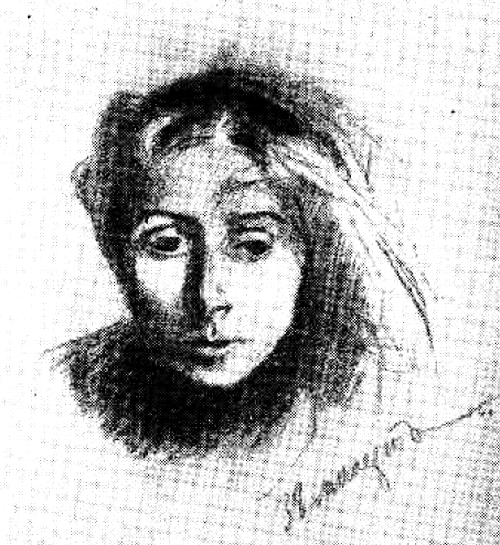 М. А. Врубель. Зарисовка женской головы