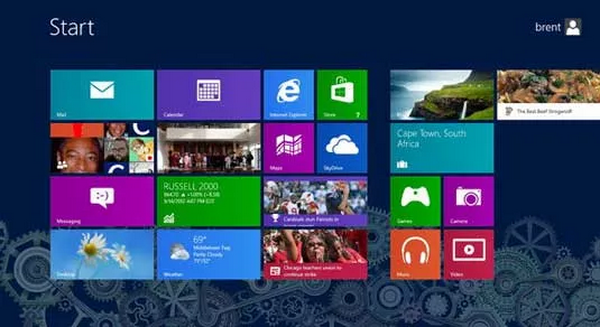 Windows 8 была в плоском дизайне